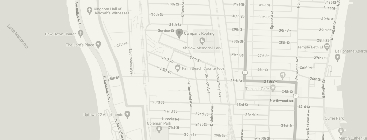 Campany Roofing <br />
1425 Watertower Rd<br />
West Palm Beach, FL 33403